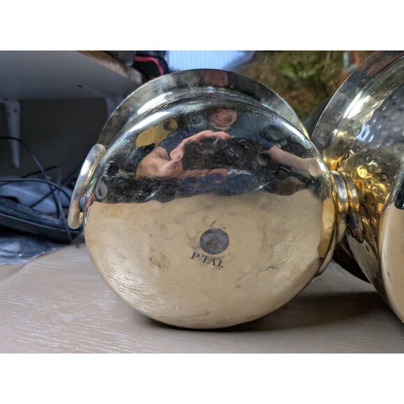 P-TAL Brass Patila Set Of 3 (1L, 3L ,5L) W/ Lids & Tin Coated Pure Brass - Picture 12 of 16